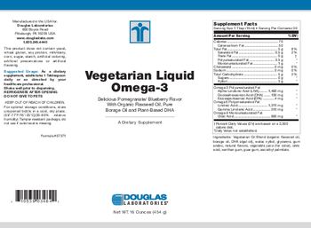 Douglas Laboratories Vegetarian Liquid Omega-3 Delicious Pomegranate/Blueberry Flavor - supplement