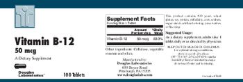 Douglas Laboratories Vitamin B-12 50 mcg - supplement