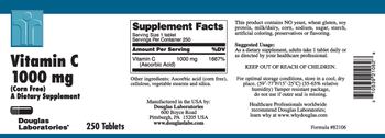 Douglas Laboratories Vitamin C 1000 mg (Corn Free) - supplement