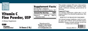 Douglas Laboratories Vitamin C Fine Powder, USP - supplement