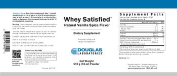 Douglas Laboratories Whey Satisfied Natural Vanilla Spice Flavor - supplement