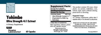 Douglas Laboratories Yohimbe Ultra Strength 4:1 Extract - supplement