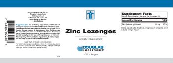 Douglas Laboratories Zinc Lozenges - supplement