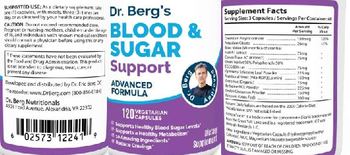 Dr. Berg's Blood & Sugar Support Advanced Support - supplement