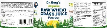 Dr. Berg's Organic Raw Wheat Grass Juice Powder Natural Lemon Flavor - supplement