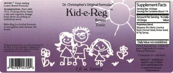 Dr. Christopher's Original Formulas Kid-e-Reg - 