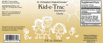 Dr. Christopher's Original Formulas Kid-e-Trac - supplement