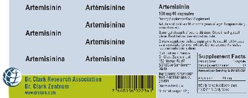 Dr. Clark Research Association Dr. Clark Zentrum Artemisinine 100 mg - supplementfood supplement