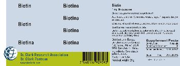 Dr. Clark Research Association Dr. Clark Zentrum Biotin 1 mg - supplementfood supplement