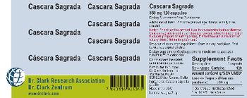 Dr. Clark Research Association Dr. Clark Zentrum Cascara Sagrada 350 mg - supplementfood supplement