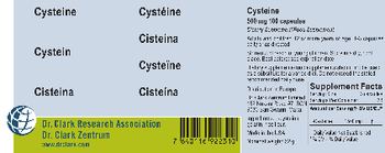 Dr. Clark Research Association Dr. Clark Zentrum Cysteine 500 mg - supplementfood supplement