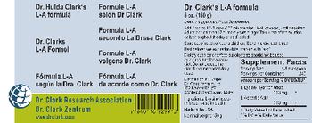 Dr. Clark Research Association Dr. Clark Zentrum Dr. Hulda Clark's L-A Formula - supplementfood supplement