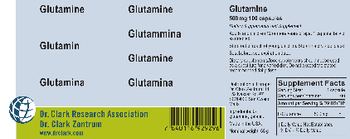 Dr. Clark Research Association Dr. Clark Zentrum Glutamine 500 mg - supplementfood supplement