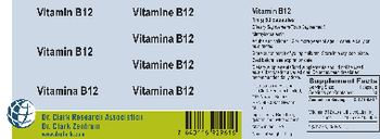 Dr. Clark Research Association Dr. Clark Zentrum Vitamin B12 1 mg - supplementfood supplement