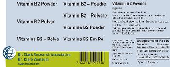 Dr. Clark Research Association Dr. Clark Zentrum Vitamin B2 Powder - supplementfood supplement