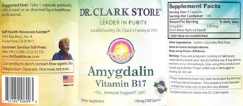 Dr. Clark Store Amygdalin Vitamin B17 110 mg - supplement