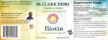 Dr. Clark Store Biotin 10,000 mcg - supplement