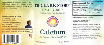 Dr. Clark Store Calcium 125 mg - supplement