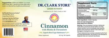 Dr. Clark Store Cinnamon with Biotin & Chromium 502 mg - supplement