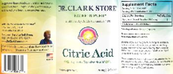 Dr. Clark Store Citric Acid 590 mg - supplement