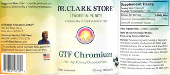 Dr. Clark Store GTF Chromium 200 mcg - supplement