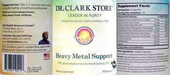 Dr. Clark Store Heavy Metal Support - supplement