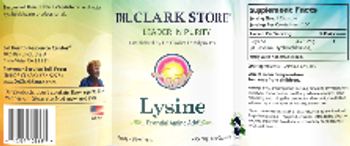 Dr. Clark Store Lysine 475 mg - supplement