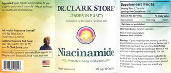 Dr. Clark Store Niacinamide 500 mg - supplement