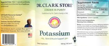 Dr. Clark Store Potassium 108 mg - supplement