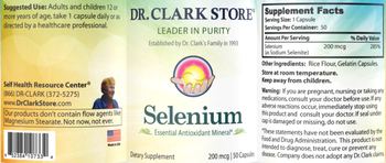 Dr. Clark Store Selenium 200 mcg - supplement