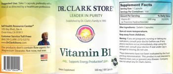 Dr. Clark Store Vitamin B1 500 mg - supplement