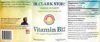 Dr. Clark Store Vitamin B12 1 mg - supplement