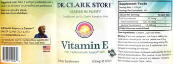 Dr. Clark Store Vitamin E 125 mg - supplement