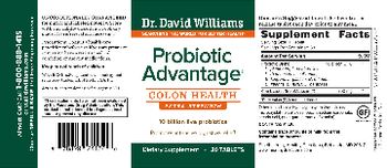 Dr. David Williams Probiotic Advantage Colon Health - supplement