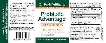 Dr. David Williams Probiotic Advantage Oral Sinus Natural Cinnamon Flavor - supplement