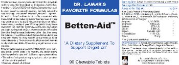 Dr. LaMar's Products Betten-Aid - supplement to support digestion