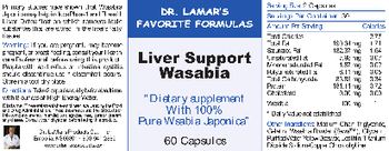 Dr. LaMar's Products Liver Support Wasabia - supplement with 100 pure wasabia japonica