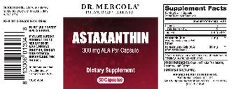 Dr Mercola Astaxanthin - supplement