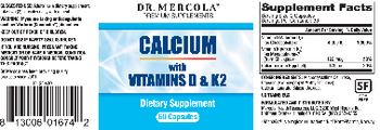 Dr Mercola Calcium With Vitamins D & K2 - supplement