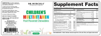 Dr Mercola Children's Multivitamin Fruit Flavored Chewables - supplement