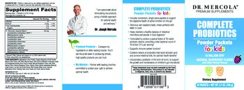 Dr Mercola Complete Probiotics Powder Packets For Kids Natural Raspberry Flavor - supplement