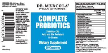 Dr Mercola Complete Probiotics - supplement