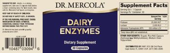 Dr Mercola Dairy Enzymes - supplement