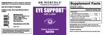 Dr Mercola Eye Support with Lutein - supplement