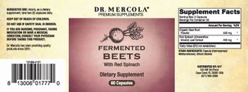 Dr Mercola Fermented Beets with Red Spinach - supplement