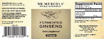 Dr Mercola Fermented Ginseng - supplement