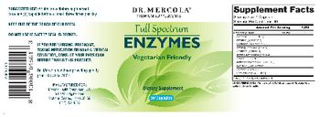 Dr Mercola Full Spectrum Enzymes - supplement