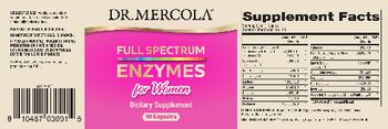 Dr Mercola Full Spectrum Enzymes for Women - supplement