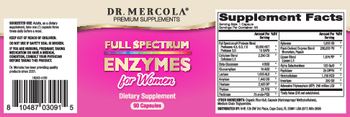 Dr Mercola Full Spectrum Enzymes for Women - supplement