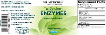 Dr Mercola Full Spectrum Enzymes - supplement